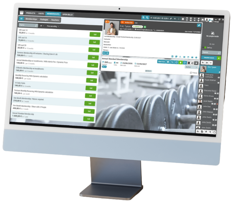 Управление на клиенти с нужната ви информация в GymRealm Manager